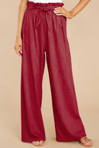 Mid-Waist Wide-Leg Trousers