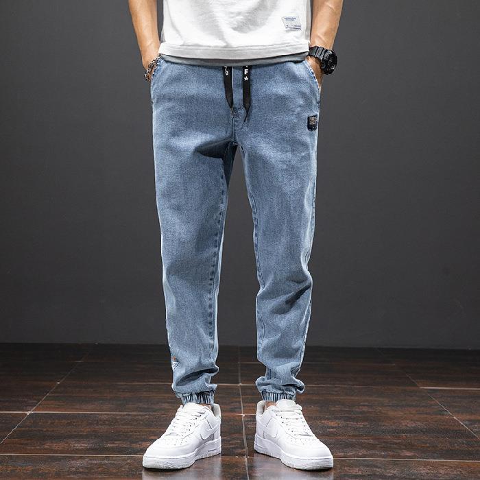 Stretch Cotton Straight Denim Jeans