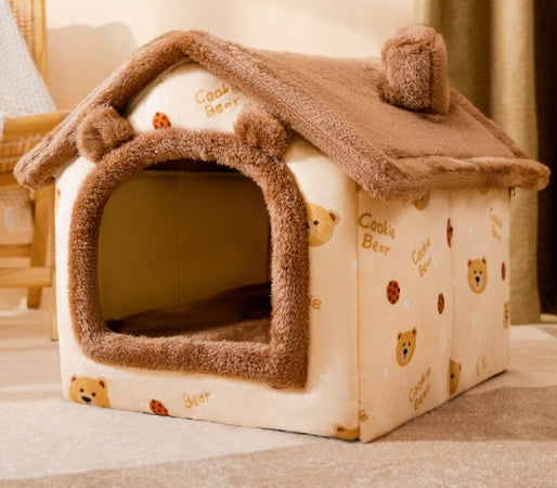 Cama acogedora y autocalentable para mascotas: nido suave, transpirable y duradero para gatos y perros.