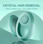 Borrador de depilación de cristal: herramienta exfoliante indolora de nanocristal para mujeres y hombres | Depiladora ecológica, reutilizable y portátil para piernas, brazos, espalda y cuerpo