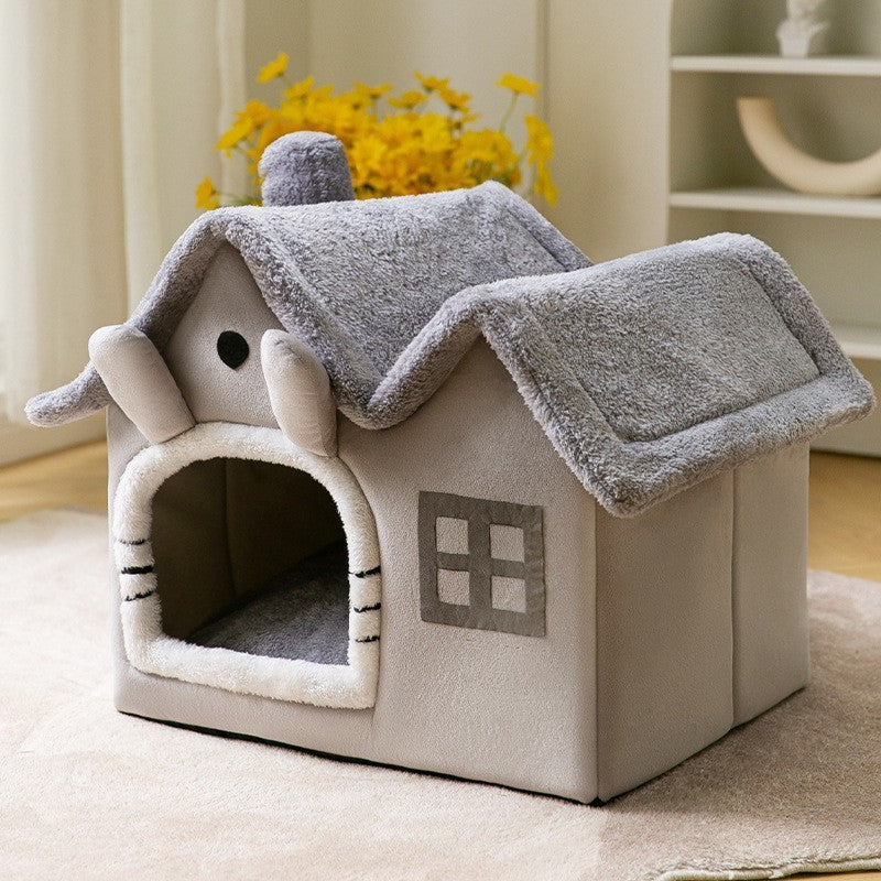 Cama acogedora y autocalentable para mascotas: nido suave, transpirable y duradero para gatos y perros.