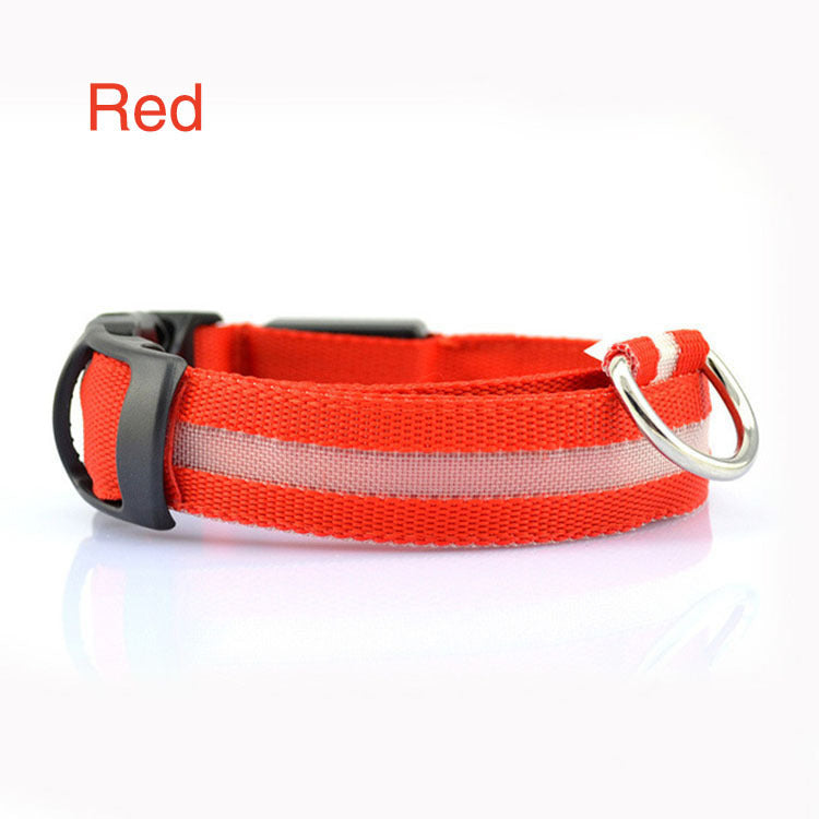 LED Flashing Dog Collar - Rechargeable with Multiple Light Modes