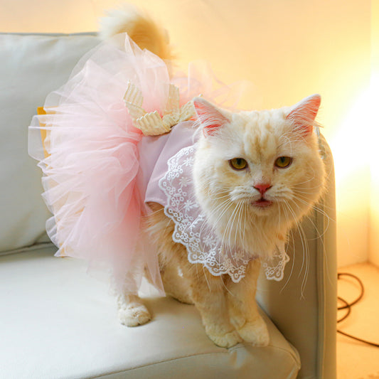 Pink Tulle Tutu Skirt for Cat – Cute & Casual Cat Clothing
