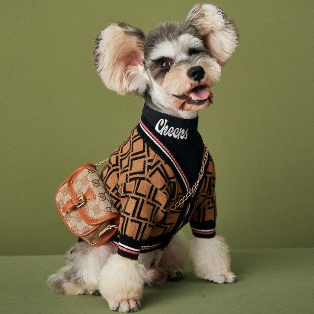 Black Wool Pet Sweater with High Collar – Casual & Cozy, Available in Multiple Sizes