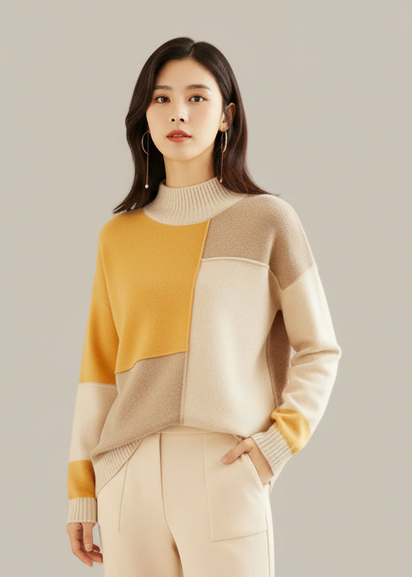 The Geometric Stitch Knit Sweater