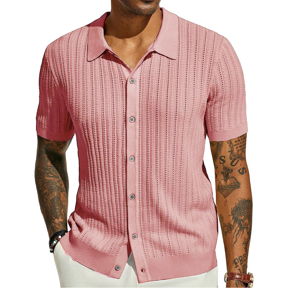 Men’s Plus Size Short Sleeve T-Shirt – Lightweight Polyester Casual Top for Summer & Daily Wear