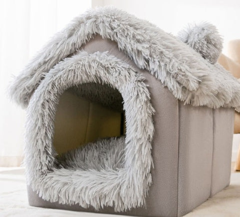 Cama acogedora y autocalentable para mascotas: nido suave, transpirable y duradero para gatos y perros.