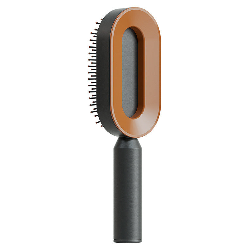 Self-Cleaning Scalp Massage Hair Brush – 3D Air Cushion Anti-Static Detangling Comb for All Hair Types | Pain-Free, No-Pull Hair Brush for Healthy Hair Growth & Frizz-Free Styling