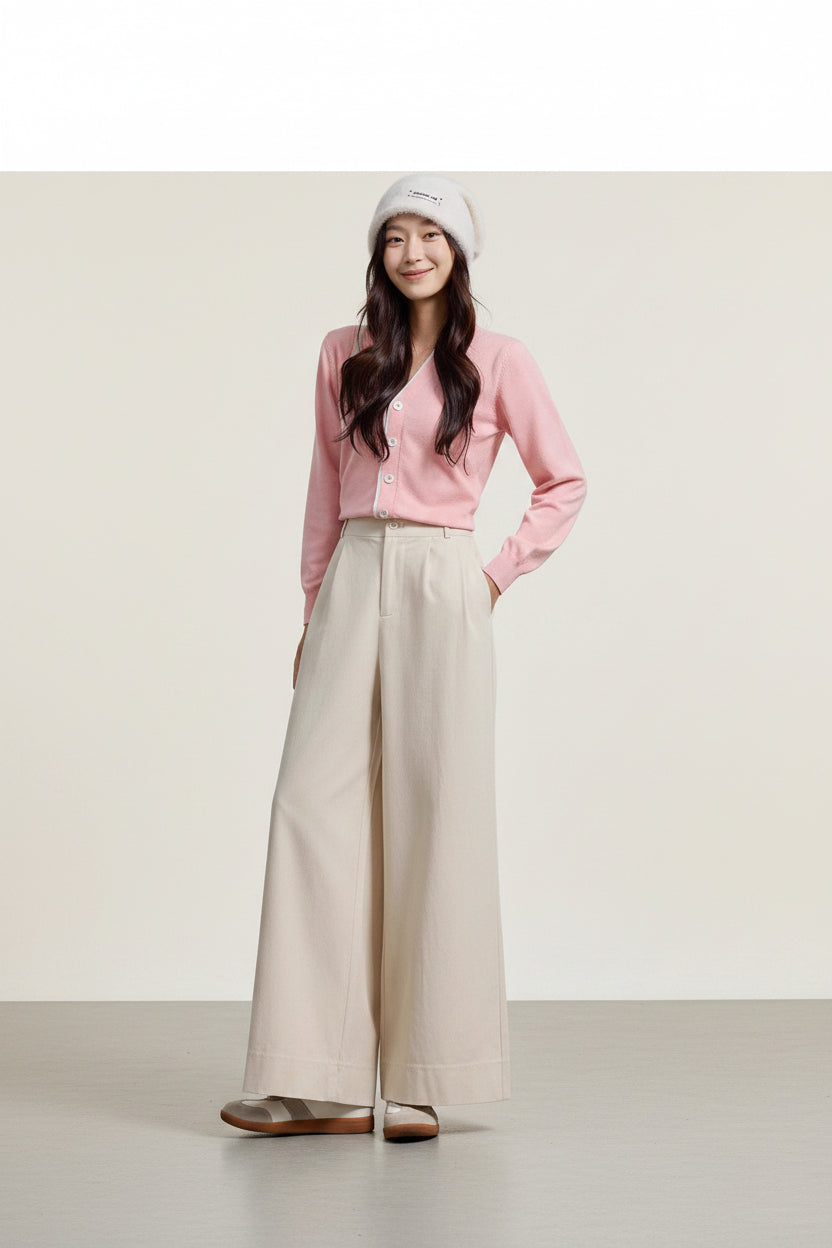 Korean-style Relaxed Simple Figure-flattering Casual Pants