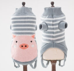 Cozy Wool Pet Sweater - Cute Animal Designs for Cats