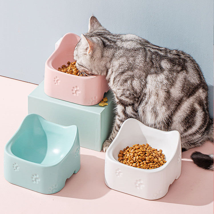 Premium Ceramic Pet Bowl – Elevated Feeding Bowl for Cats & Small Dogs