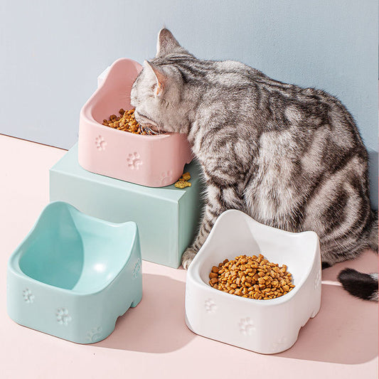 Premium Ceramic Pet Bowl – Elevated Feeding Bowl for Cats & Small Dogs
