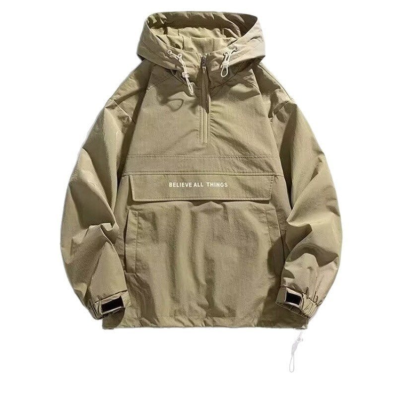 Men’s Casual Hooded Sweatshirt – Youth Long Sleeve Pullover Hoodie for Spring & Autum