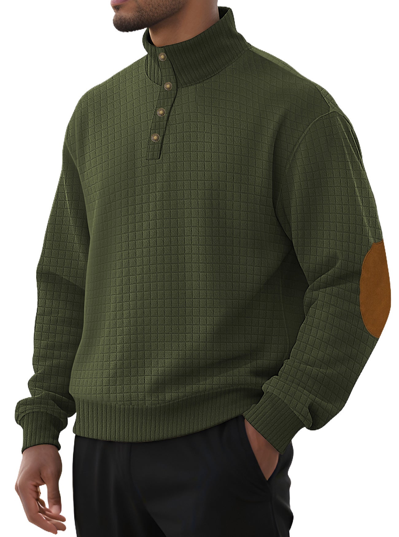 Men’s Long Sleeve Pullover Sweatshirt – Lightweight Polyester Casual Top for Daily Wear