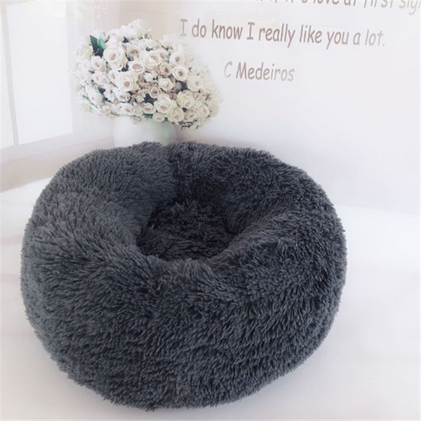 Cama de felpa acogedora para mascotas: nido suave, cálido y lavable para gatos y perros.