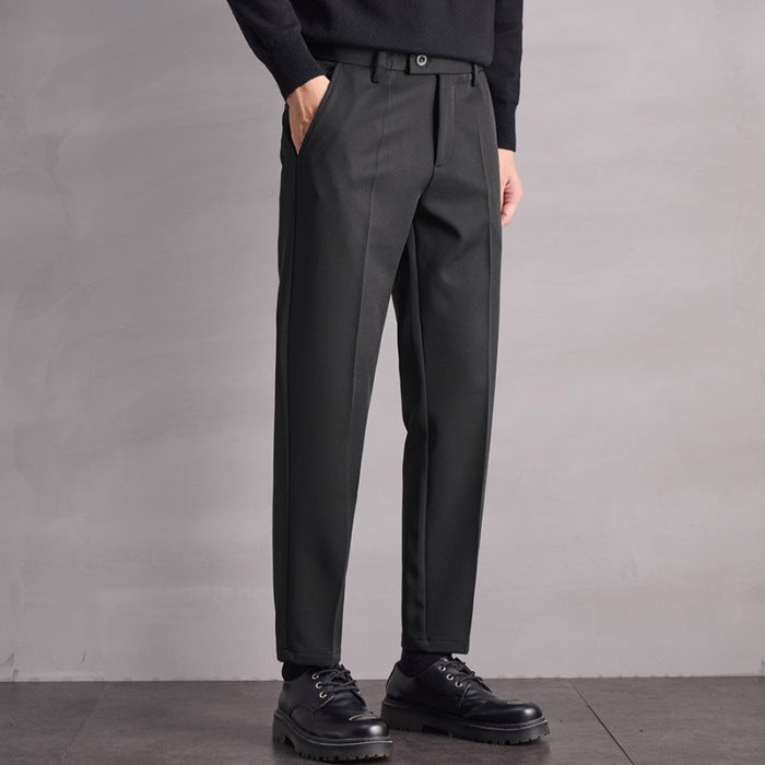 Mid-Waist Non-Iron Casual Trousers