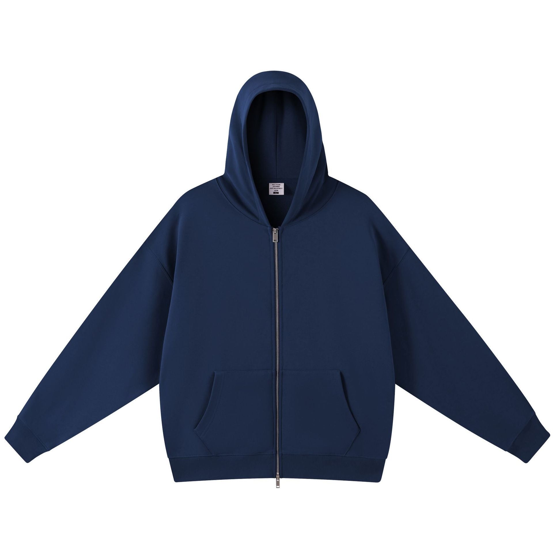 Men’s Hooded Cotton Zipper Coat – Loose Fit Long Sleeve Casual Jacket for Everyday Wea