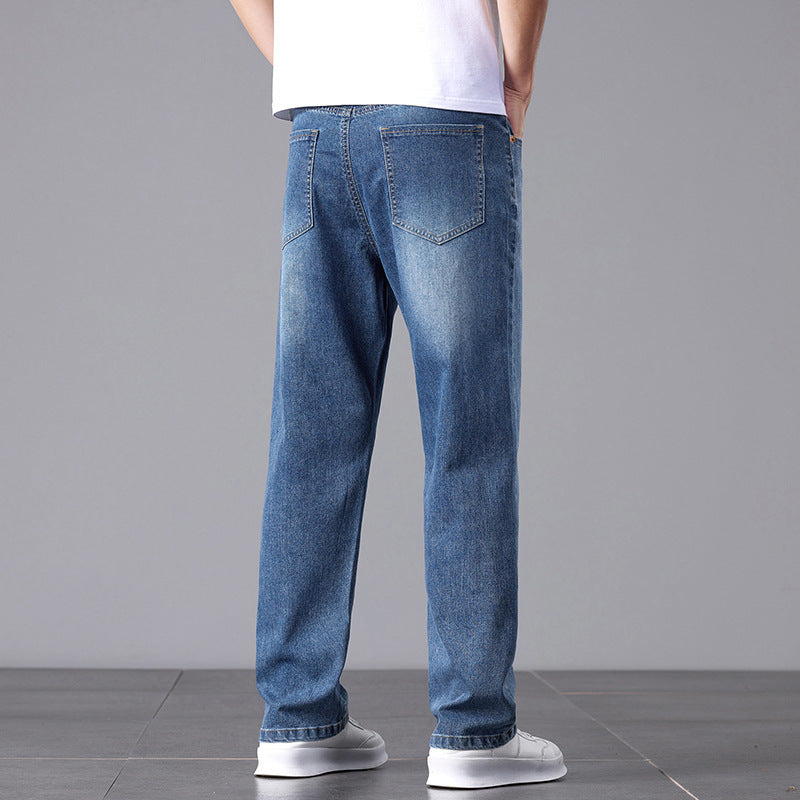 Lightweight Straight-Fit Denim Jeans