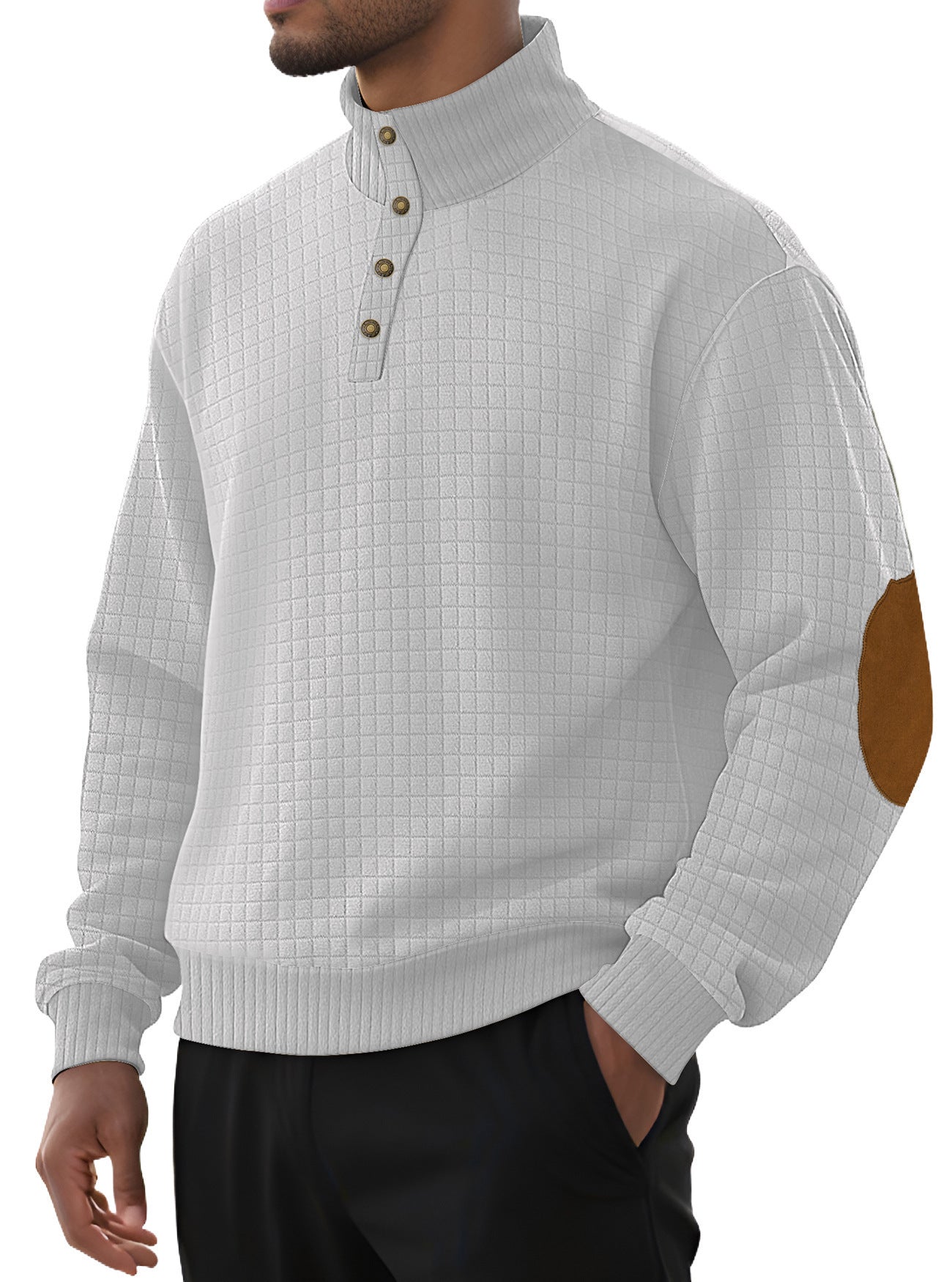 Men’s Long Sleeve Pullover Sweatshirt – Lightweight Polyester Casual Top for Daily Wear