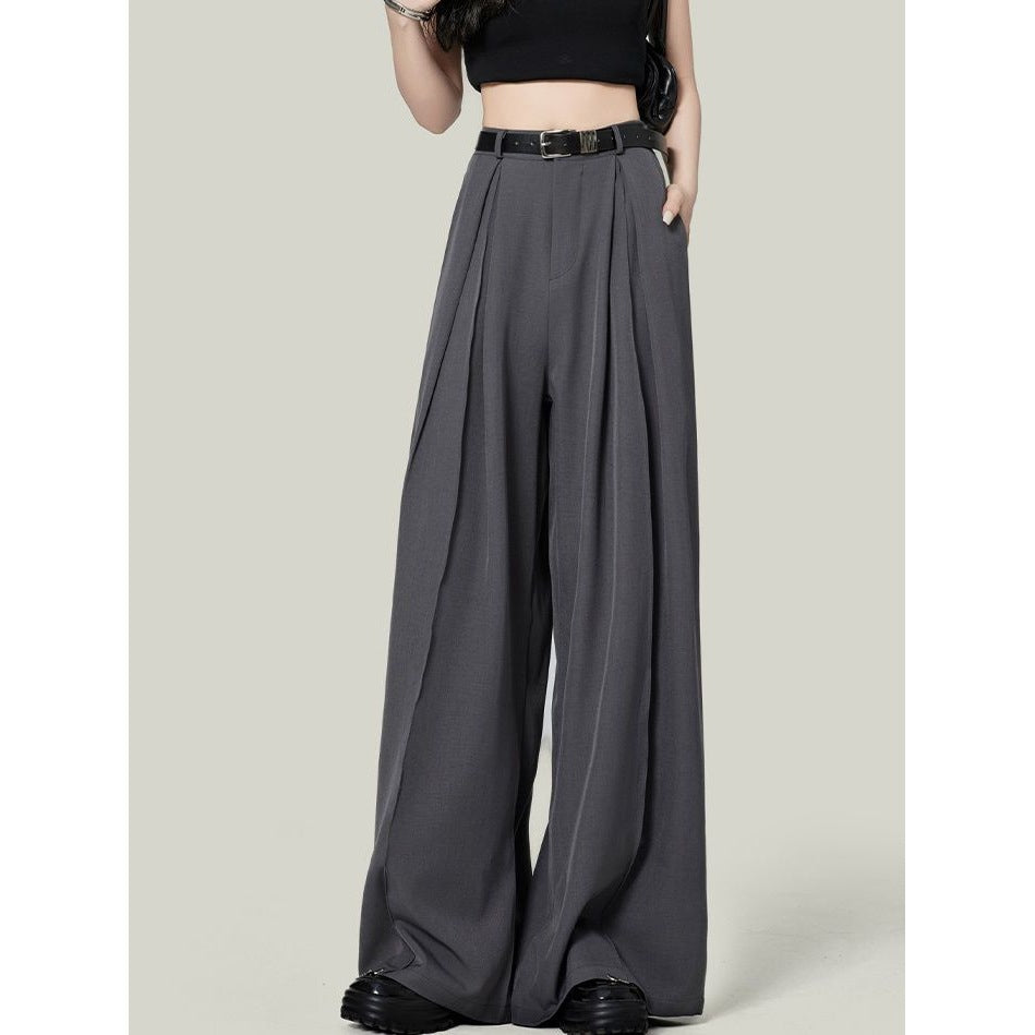 High-Stretch Wide-Leg Statement Trousers