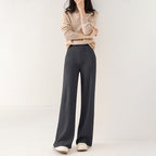 High-Waist Wool Tapered Trousers