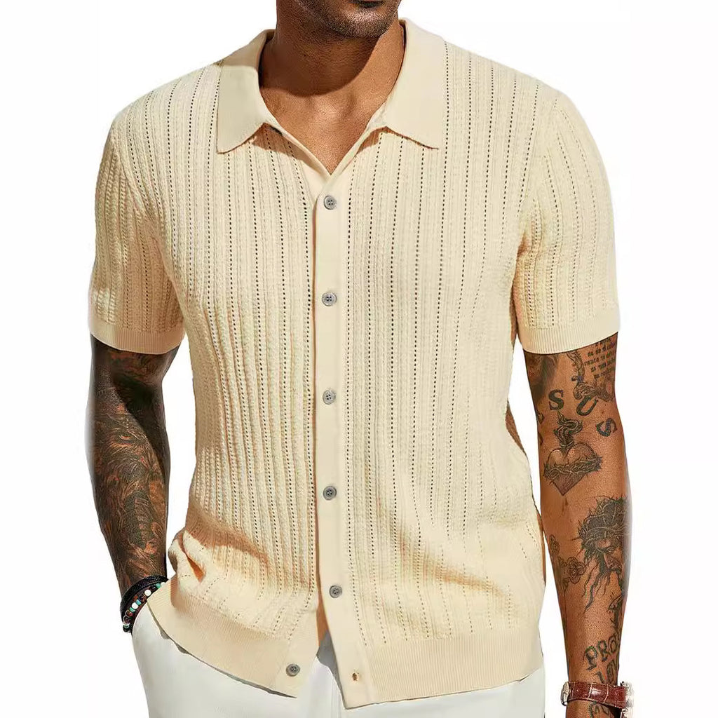 Men’s Plus Size Short Sleeve T-Shirt – Lightweight Polyester Casual Top for Summer & Daily Wear