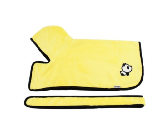 Super Absorbent Dog Bathrobe Towel – Fast Drying Microfiber Pet Drying Coat with Adjustable Neck & Chest Straps – Moisture-Wicking & Soft Dog Towel Robe