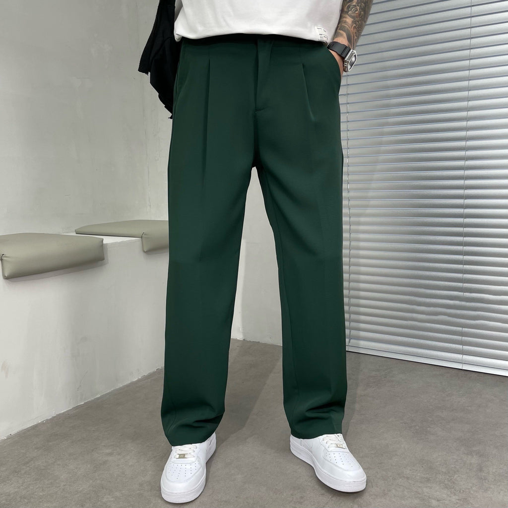 Cotton-Blend Casual Leisure Trousers