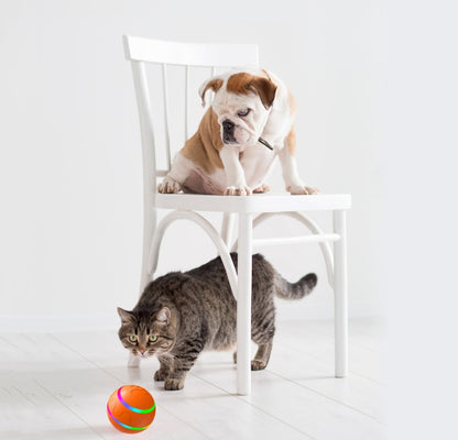 Smart Interactive Cat Toy Ball – Automatic Rolling Pet Ball with Remote Control, Rechargeable & Durable Design