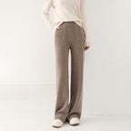 High-Waist Wool Tapered Trousers