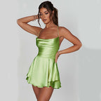 Women's Sleeveless A-Line Backless Dress – Elegant Sling Style in Multiple Colors