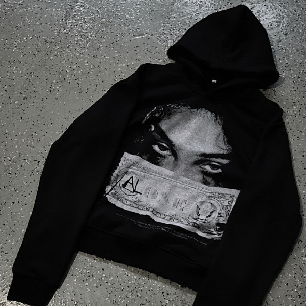 Loose-Fit Cartoon Graphic Hoodie