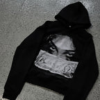 Loose-Fit Cartoon Graphic Hoodie