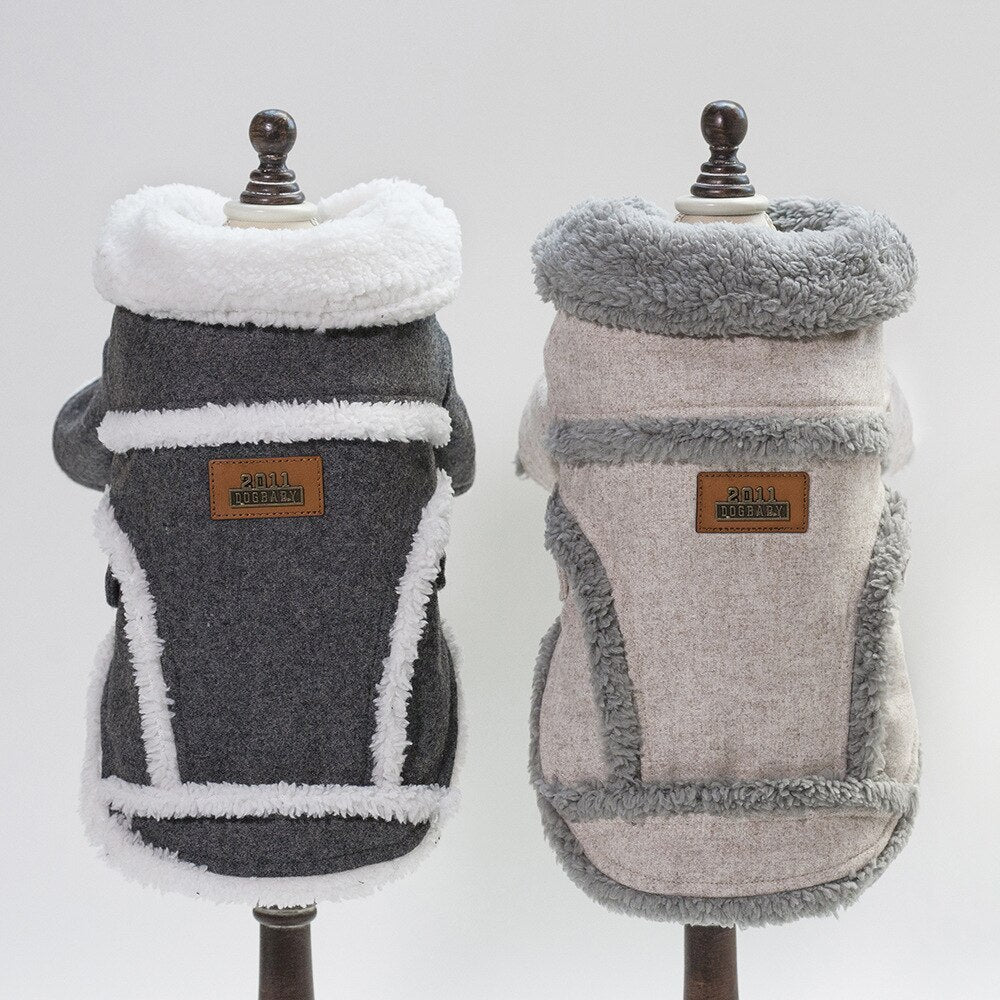 Winter French Bulldog Jacket - Warm Velvet Pet Coat for Small Dogs and Puppies