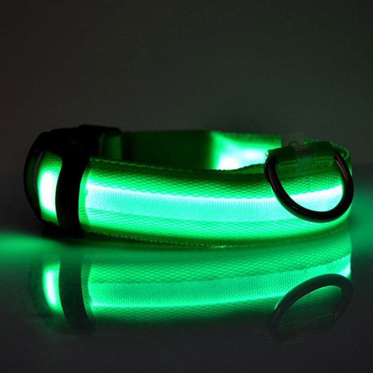 LED Flashing Dog Collar - Rechargeable with Multiple Light Modes