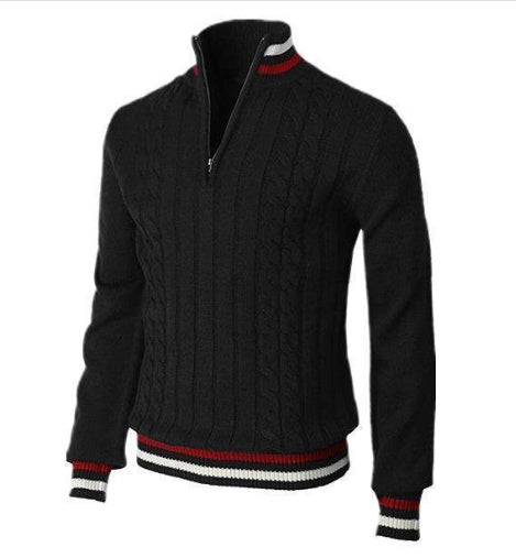 Men’s Casual Stand Collar Jacquard Top – Cotton-Blend Polyester Long Sleeve Shirt | Stylish Everyday Wear with Elegant Textured Design