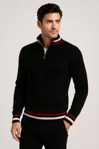 Classic Cable Knit Half-Zip