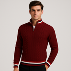 Classic Cable Knit Half-Zip