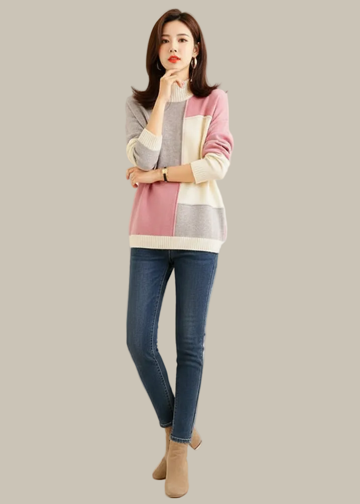 The Geometric Stitch Knit Sweater