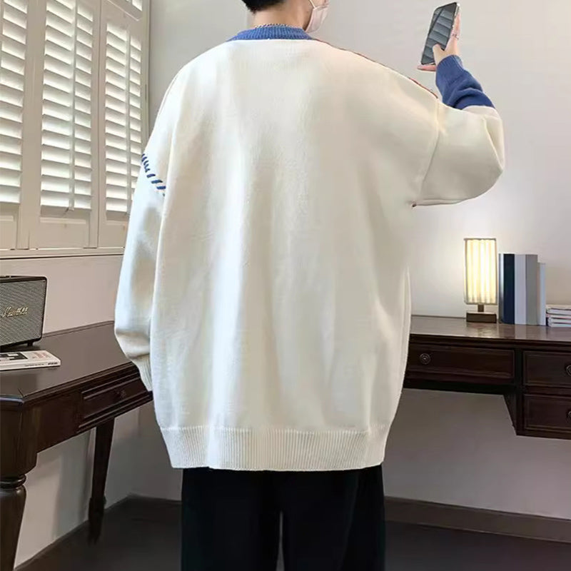 Colorblock Knit Pullover Sweater