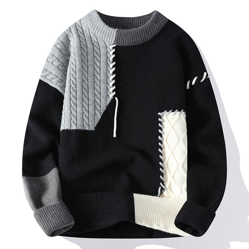 Colorblock Knit Pullover Sweater