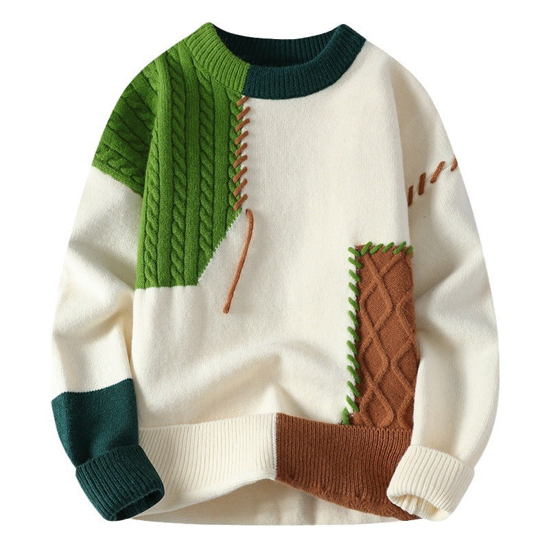 Colorblock Knit Pullover Sweater