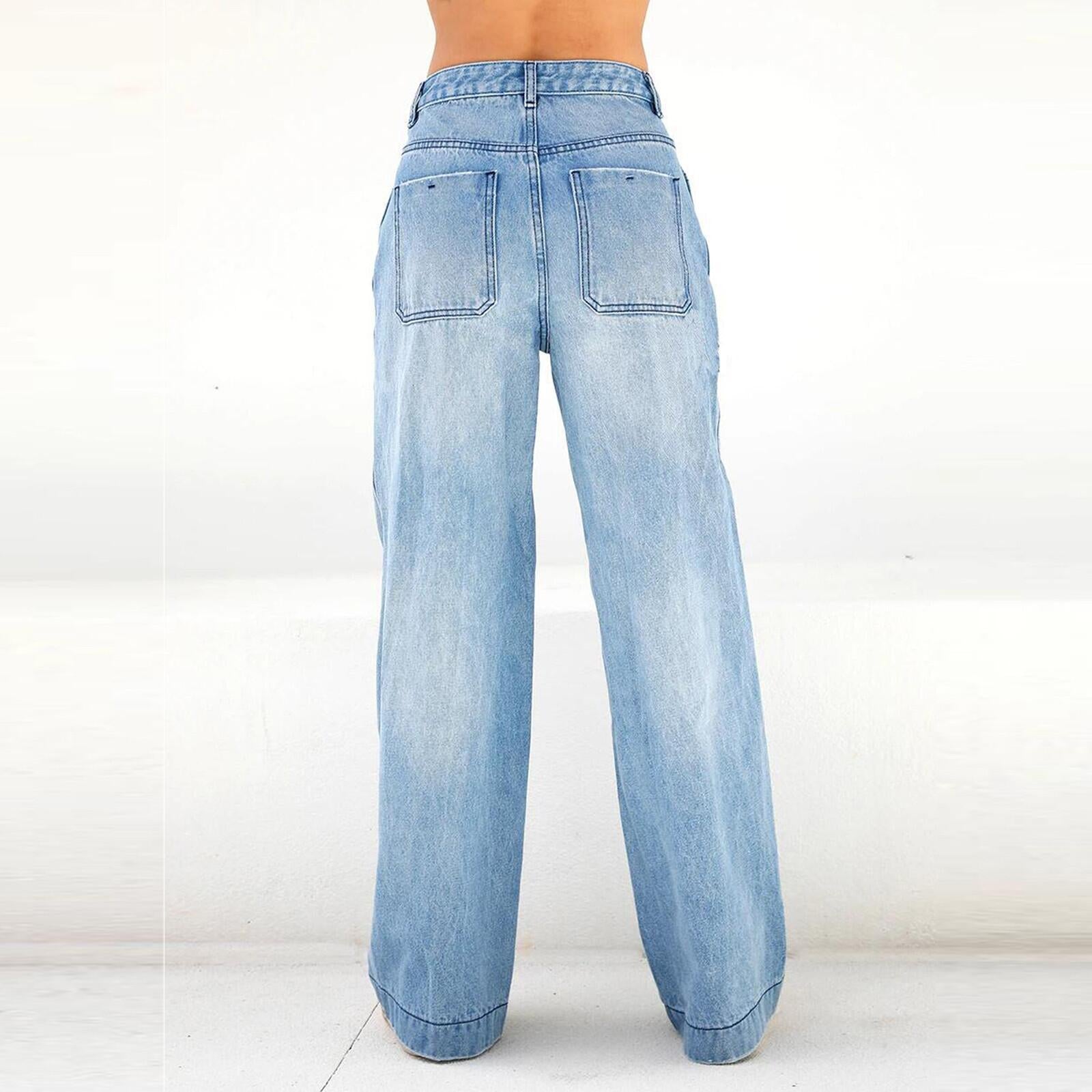 High-Waist Loose Fit Denim Jeans
