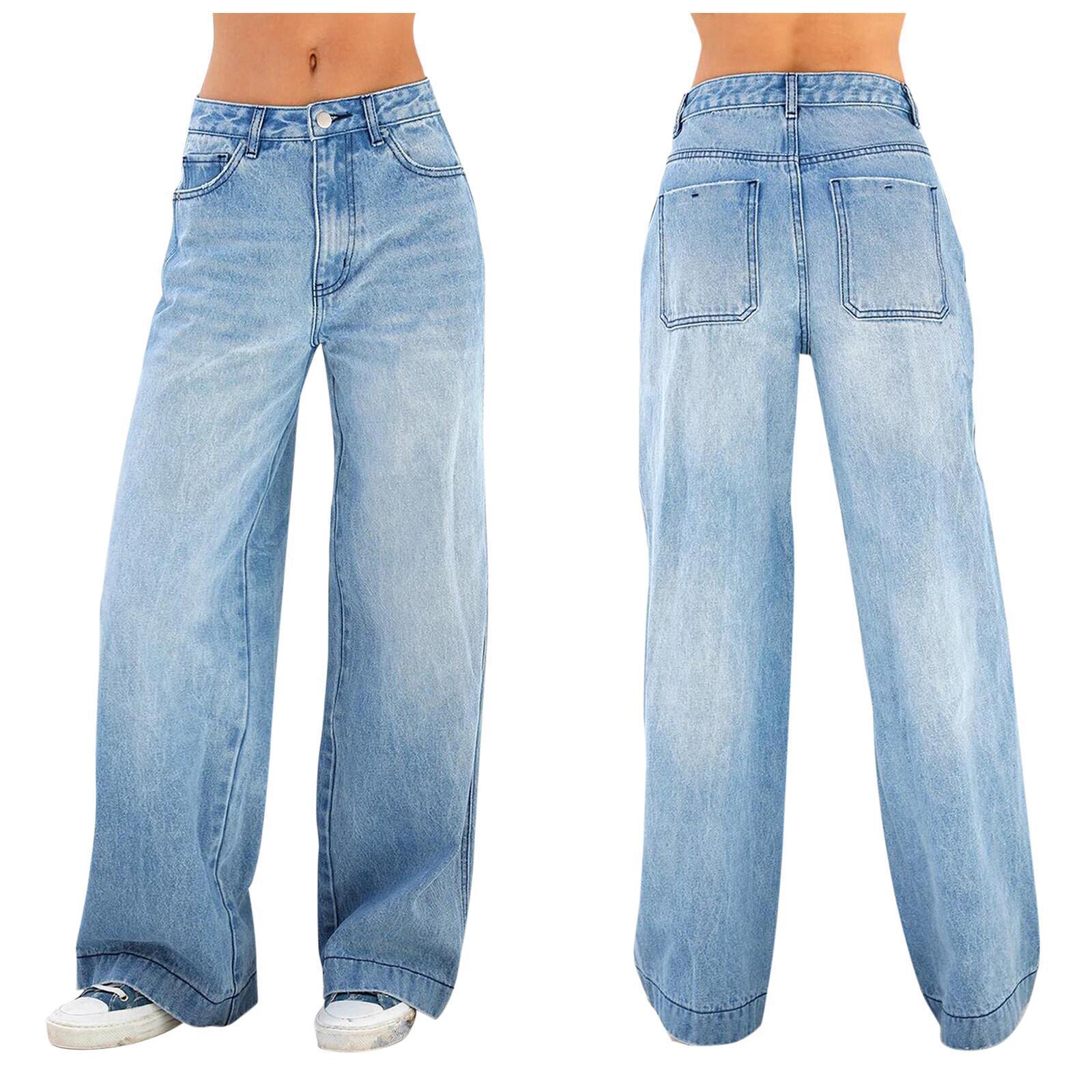 High-Waist Loose Fit Denim Jeans