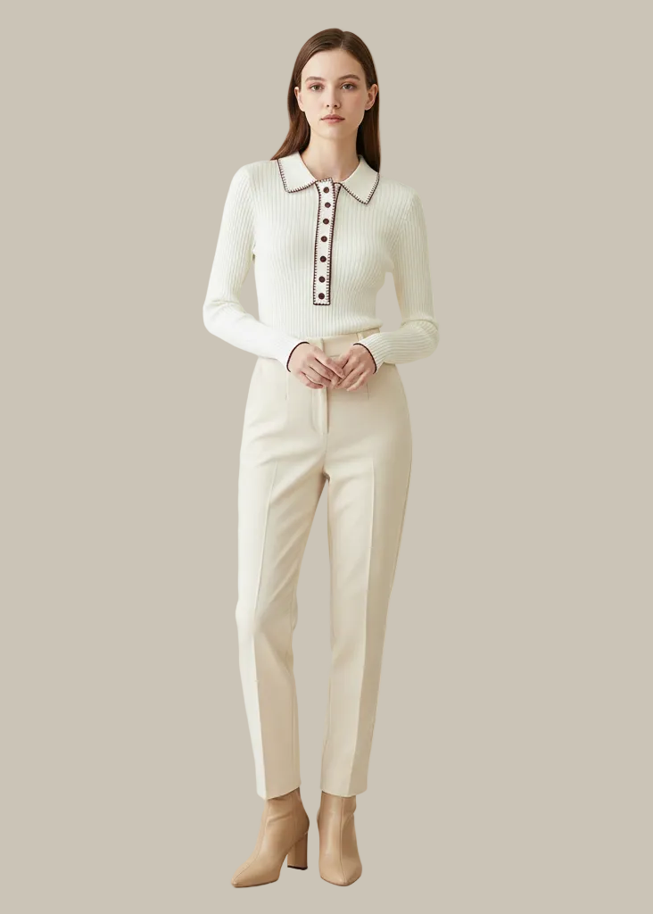 The Retro Contrast Wool-Blend Sweater