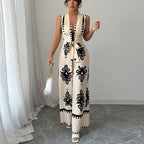 Lace-Up Apricot Jumpsuit