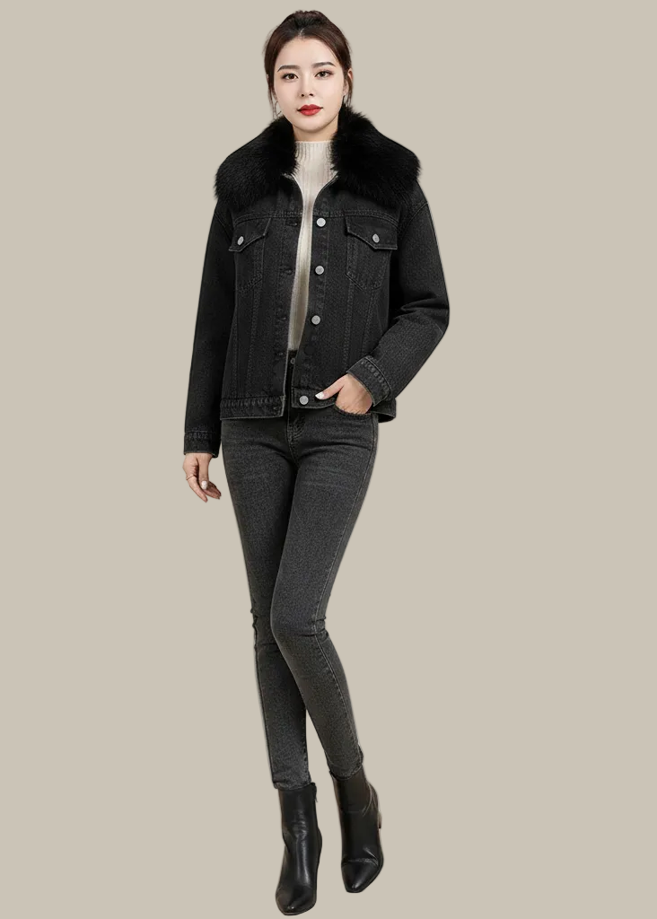 The Fur-Collar Denim Jacket