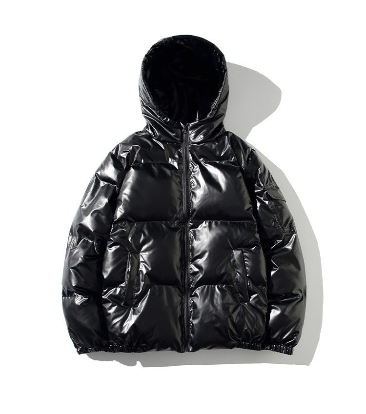 Men’s Glossy Black Puffer Jacket