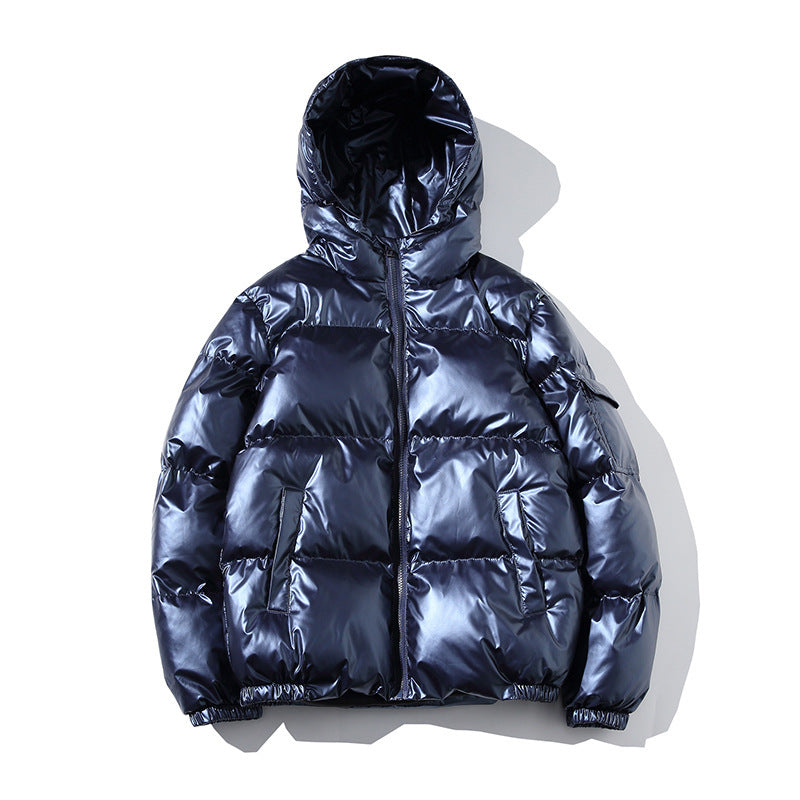 Men’s Glossy Black Puffer Jacket