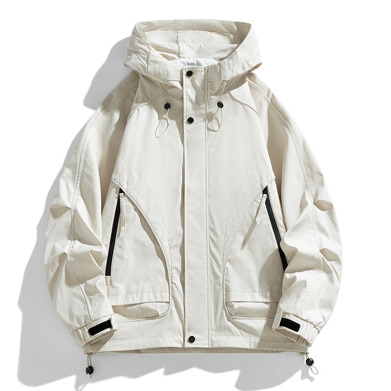 Men's Lightweight Hooded Trench Jacket